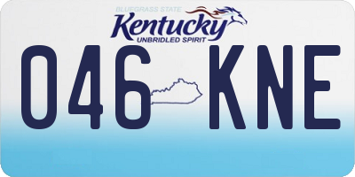 KY license plate 046KNE