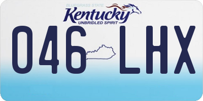 KY license plate 046LHX
