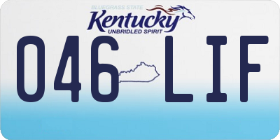 KY license plate 046LIF