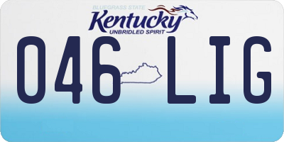 KY license plate 046LIG