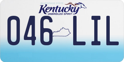 KY license plate 046LIL
