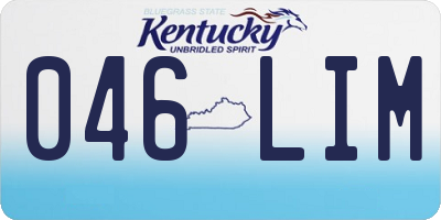 KY license plate 046LIM