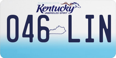 KY license plate 046LIN