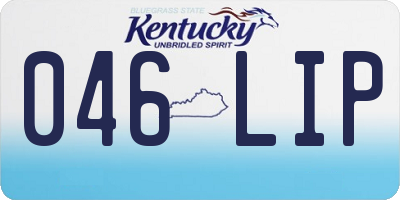 KY license plate 046LIP