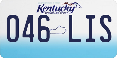 KY license plate 046LIS