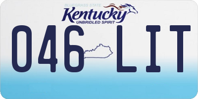 KY license plate 046LIT