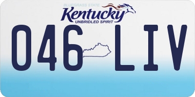 KY license plate 046LIV