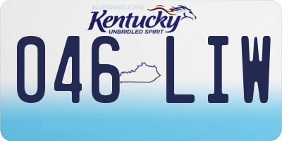 KY license plate 046LIW
