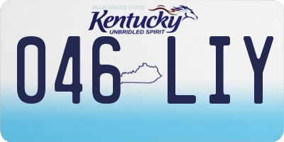 KY license plate 046LIY