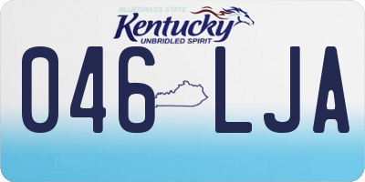 KY license plate 046LJA