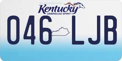 KY license plate 046LJB