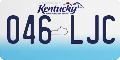 KY license plate 046LJC