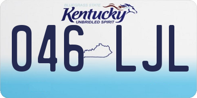 KY license plate 046LJL