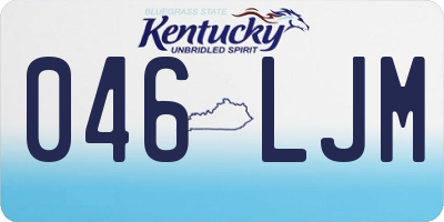 KY license plate 046LJM