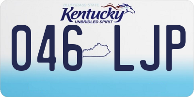 KY license plate 046LJP