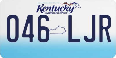 KY license plate 046LJR