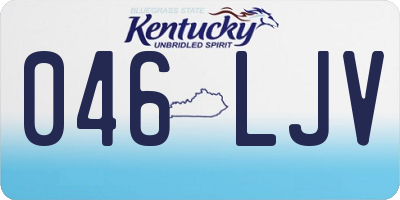 KY license plate 046LJV