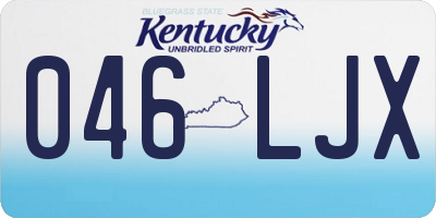 KY license plate 046LJX