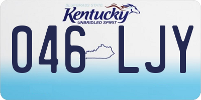 KY license plate 046LJY