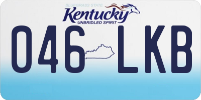 KY license plate 046LKB