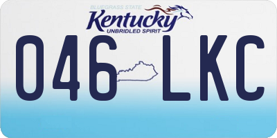 KY license plate 046LKC