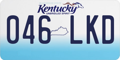 KY license plate 046LKD