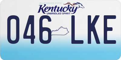 KY license plate 046LKE