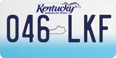 KY license plate 046LKF