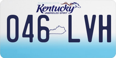 KY license plate 046LVH