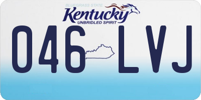 KY license plate 046LVJ