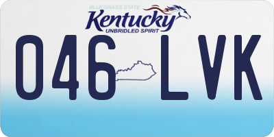 KY license plate 046LVK
