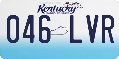 KY license plate 046LVR