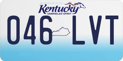 KY license plate 046LVT