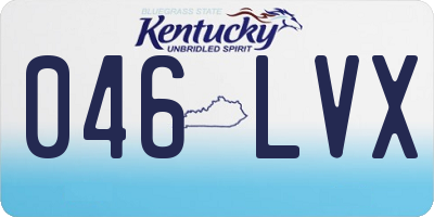 KY license plate 046LVX