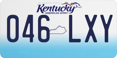 KY license plate 046LXY