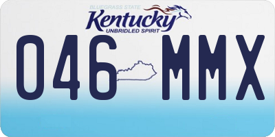 KY license plate 046MMX