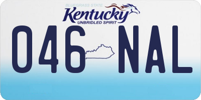KY license plate 046NAL