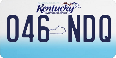 KY license plate 046NDQ