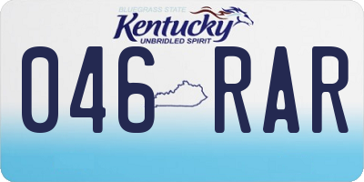 KY license plate 046RAR