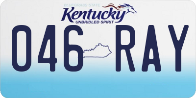 KY license plate 046RAY