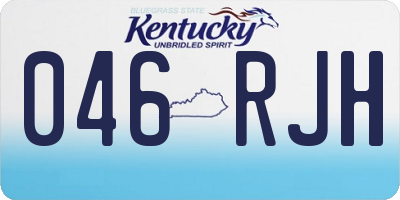 KY license plate 046RJH