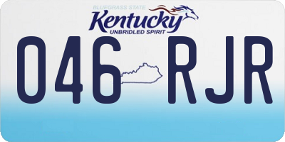 KY license plate 046RJR