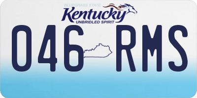 KY license plate 046RMS