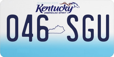KY license plate 046SGU