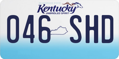 KY license plate 046SHD