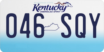 KY license plate 046SQY