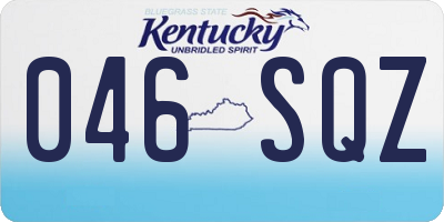 KY license plate 046SQZ