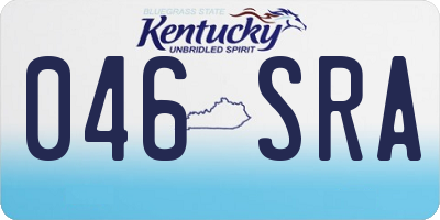 KY license plate 046SRA