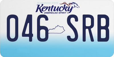 KY license plate 046SRB