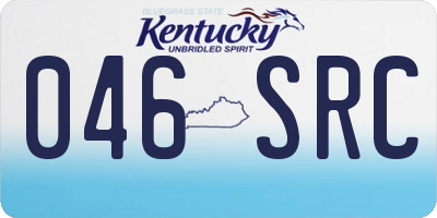 KY license plate 046SRC